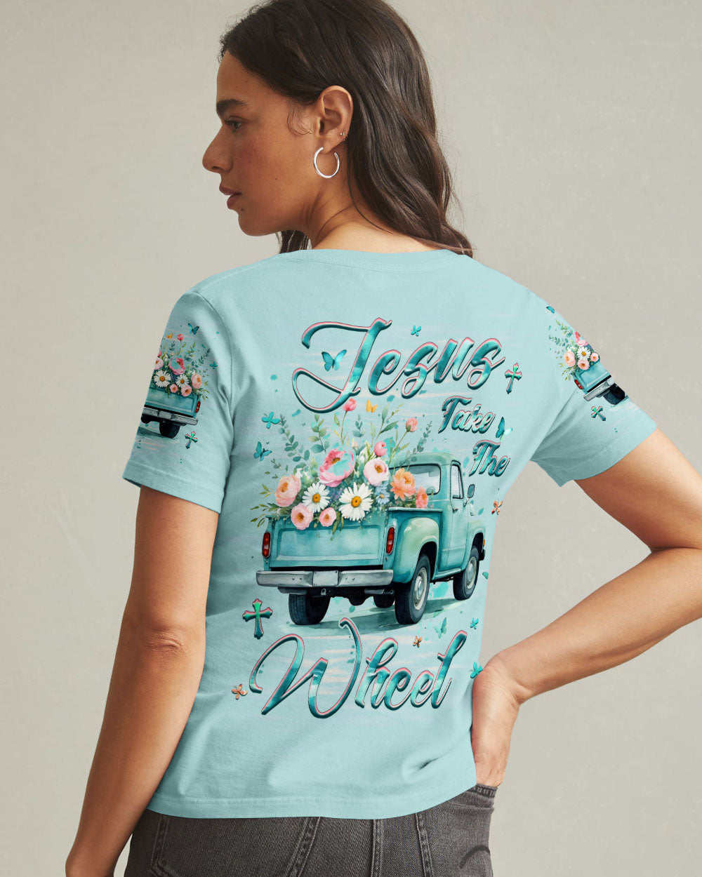 Jesus Take The Wheel Women's All Over Print Shirt - Yhhg1509253