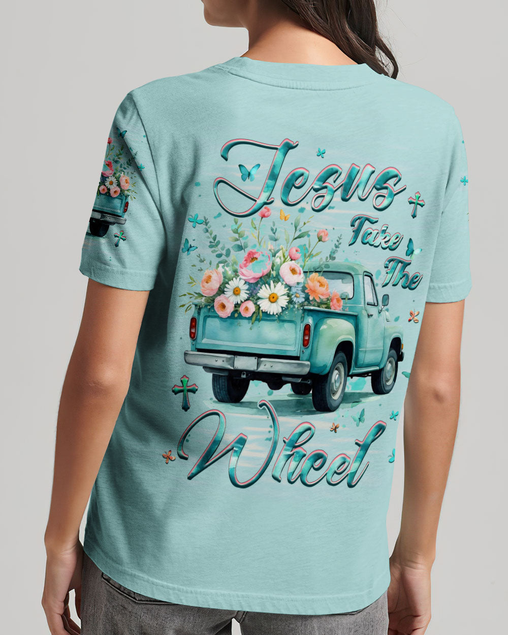 Jesus Take The Wheel Women's All Over Print Shirt - Yhhg1509253