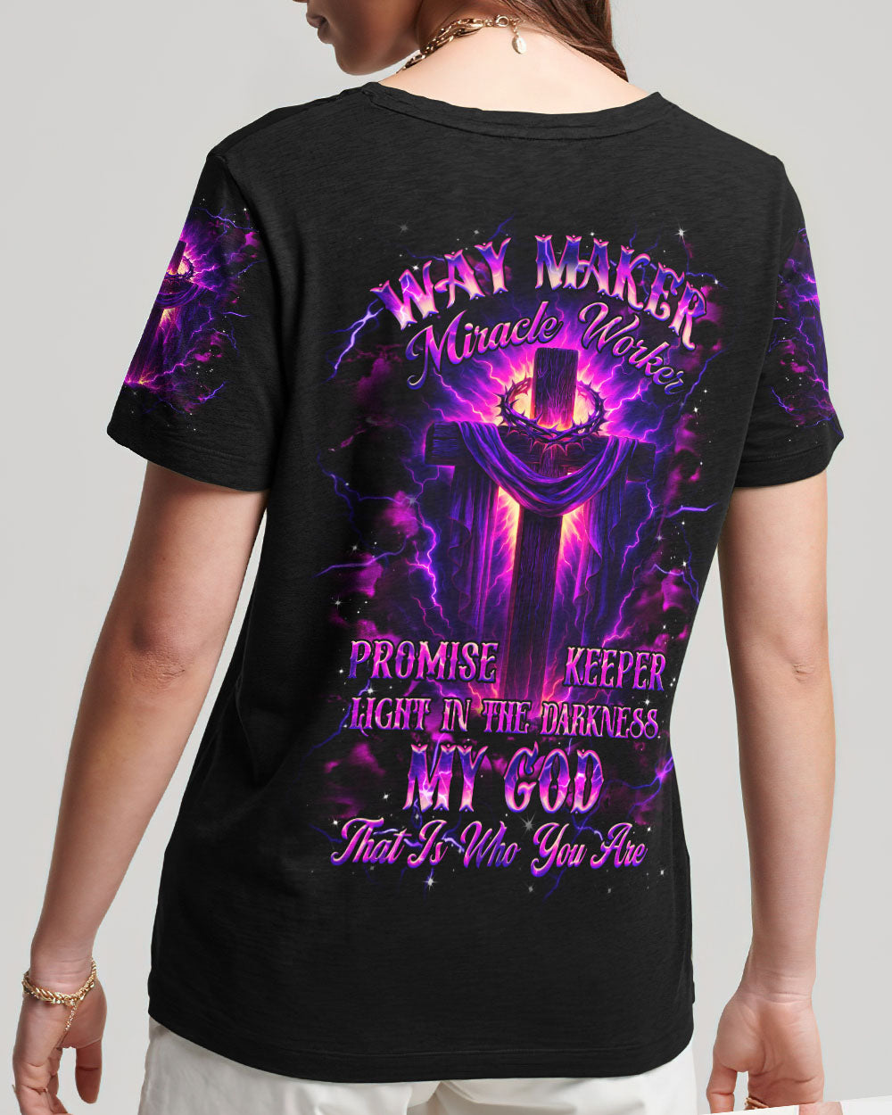 Way Maker Miracle Worker Cross Women's All Over Print Shirt - Yhhg1607254