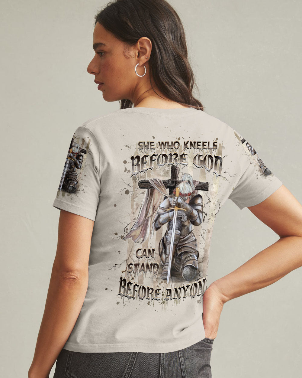 She Who Kneels Before God Women's All Over Print Shirt - Yhhg1709242