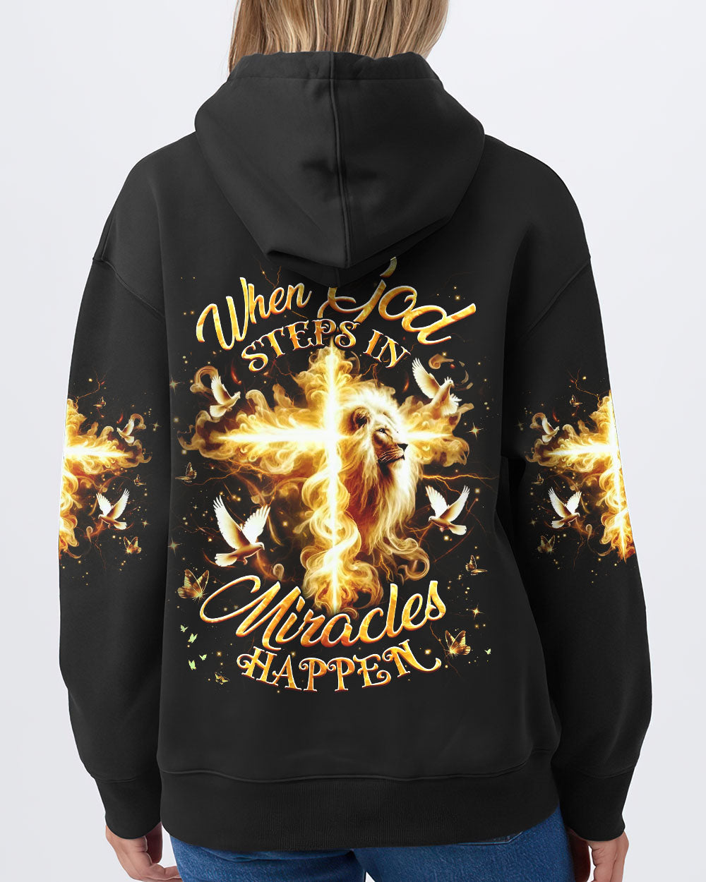 When God Steps In Miracles Happen Women's All Over Print Shirt - Yhhg1711252