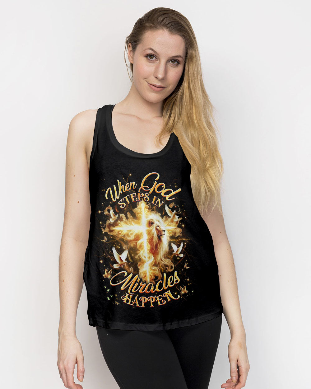 When God Steps In Miracles Happen Women's All Over Print Shirt - Yhhg1711252