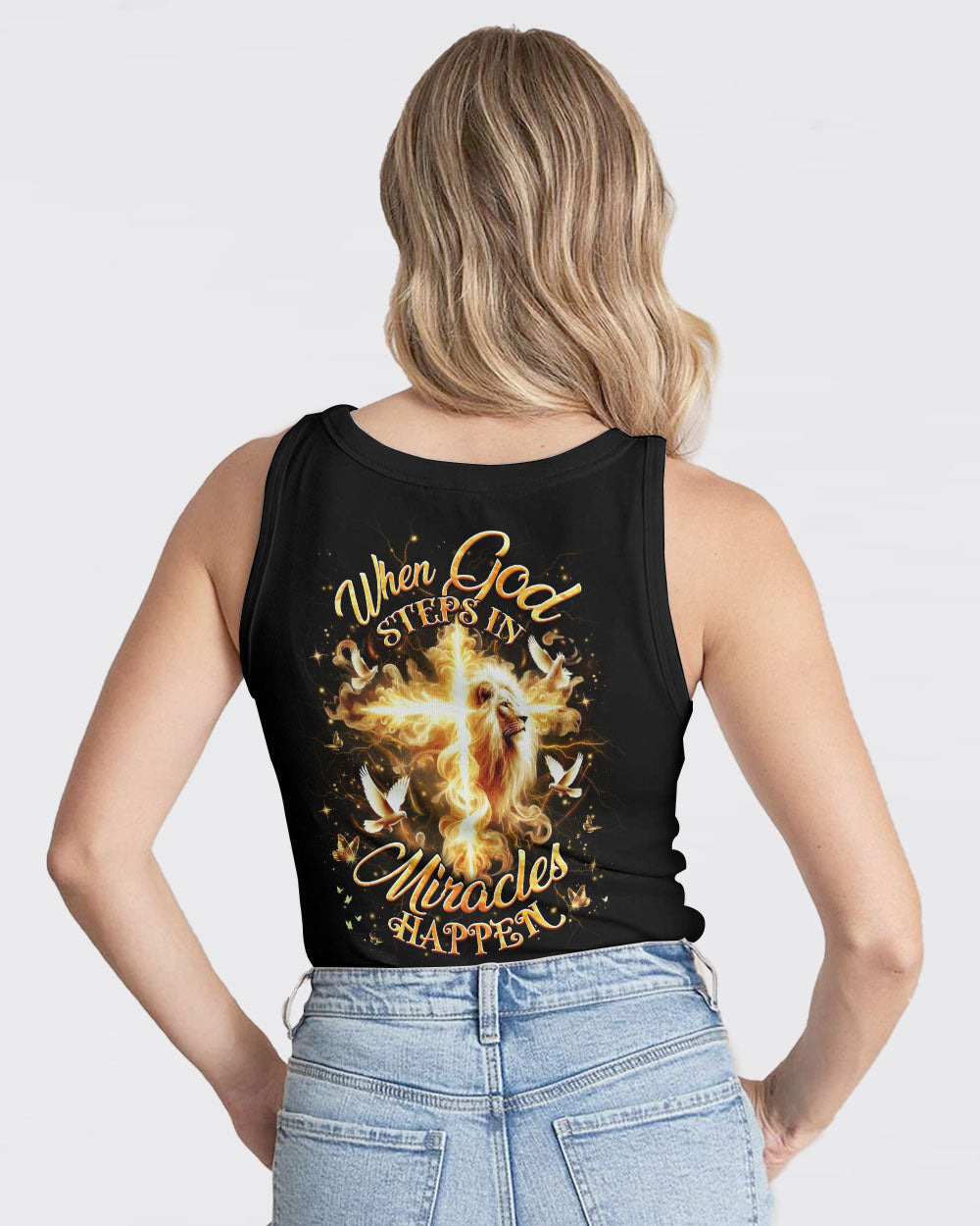 When God Steps In Miracles Happen Women's All Over Print Shirt - Yhhg1711252