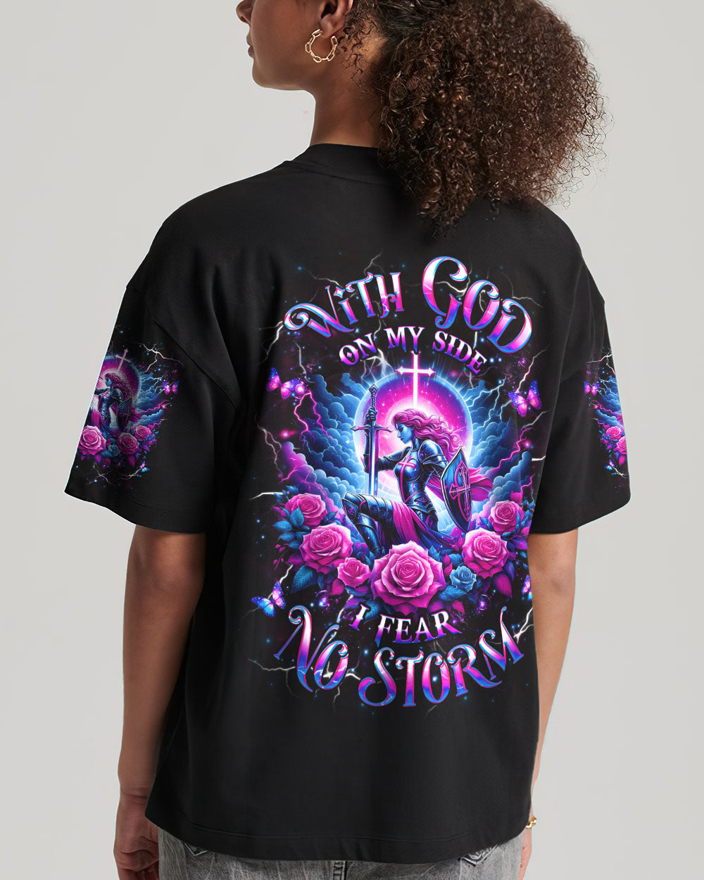 With God On My Side I Fear No Storm Women's All Over Print Shirt - Yhhg1902252