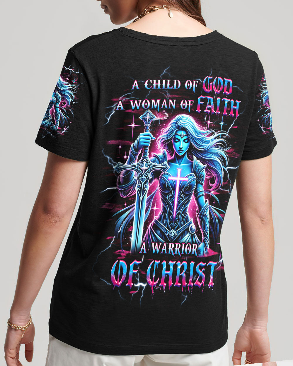 A Child Of God A Woman Of Faith Women's All Over Print Shirt - Yhhg2001253