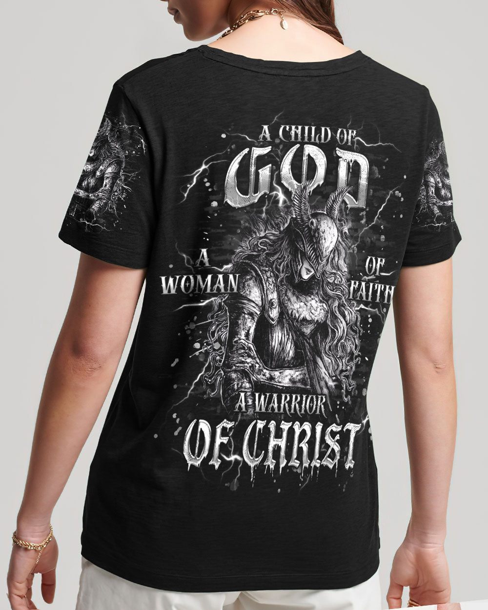 A Child Of God A Woman Of Faith Women's All Over Print Shirt - Yhhg2102253