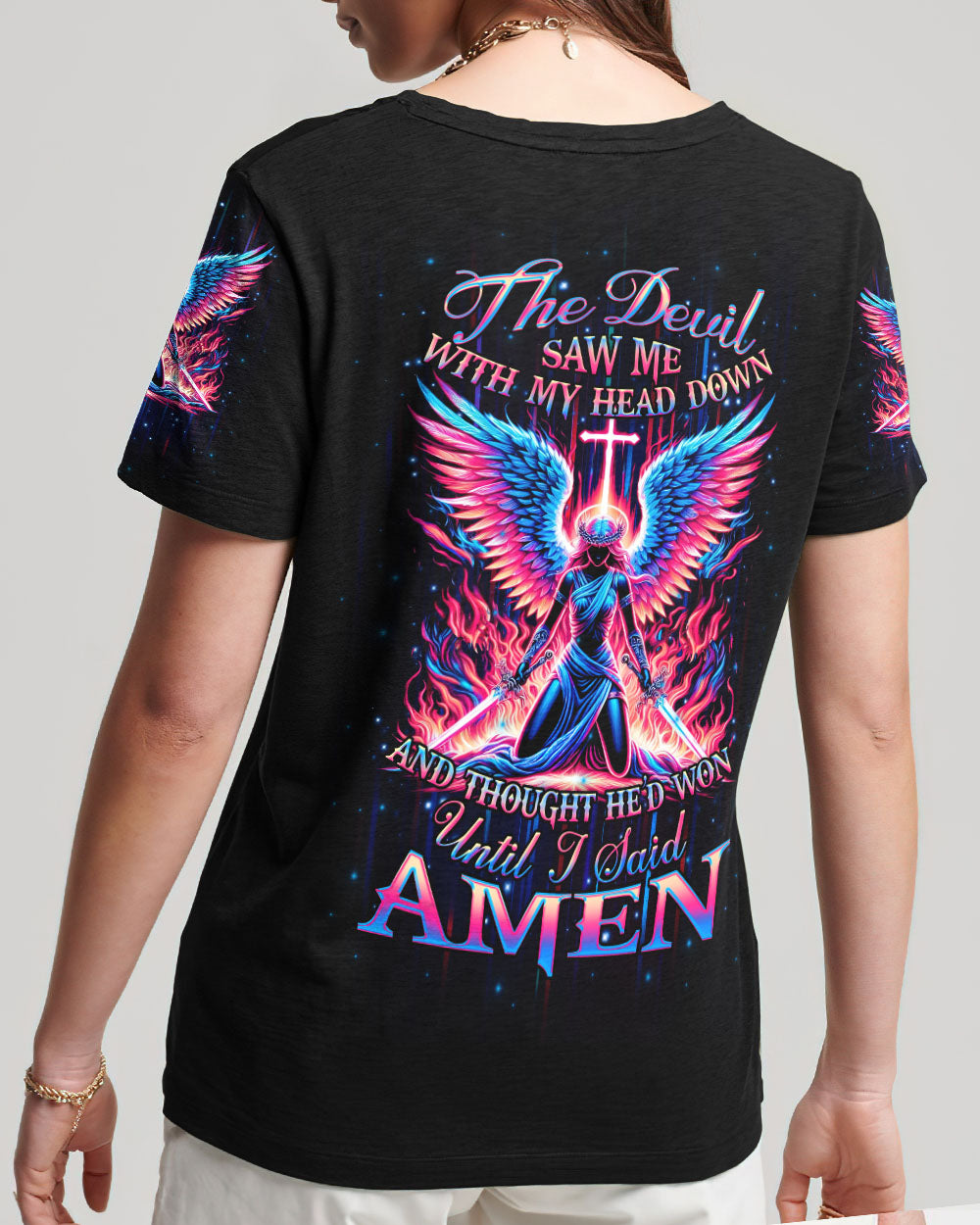 The Devil Saw Me With My Head Down Women's All Over Print Shirt - Yhhg2204243