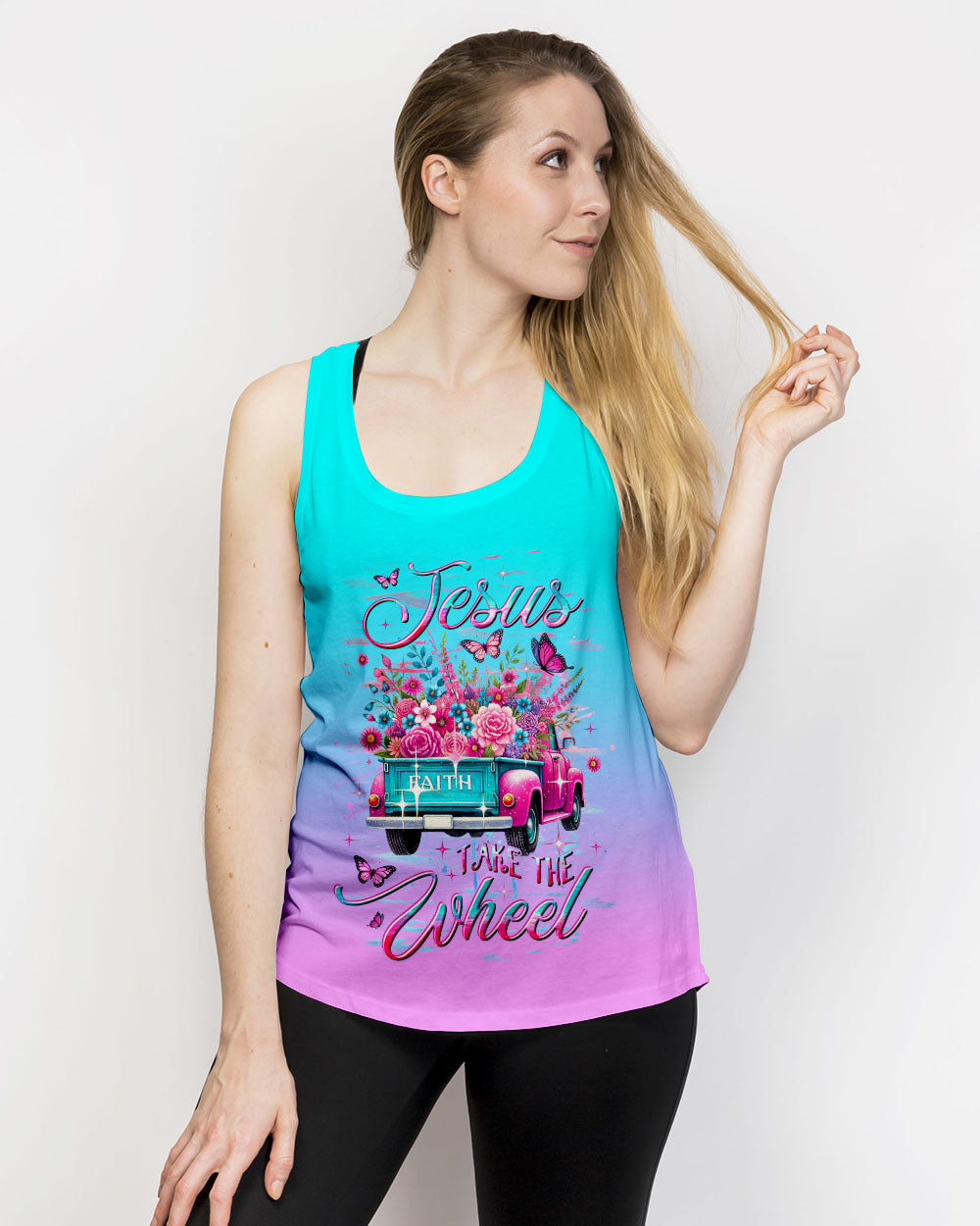 Jesus Take The Wheel Women's All Over Print Shirt - Yhhg2301254