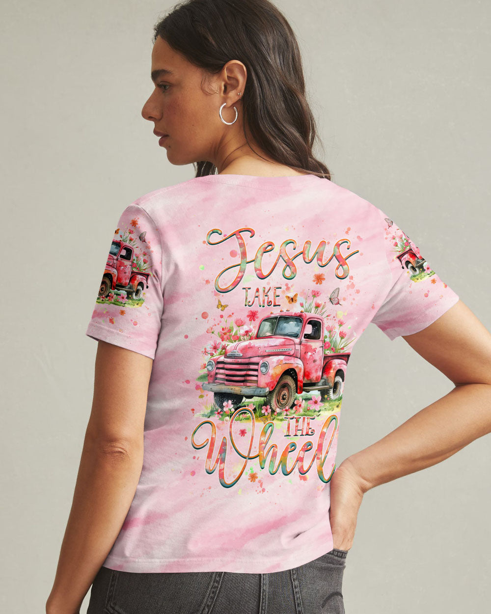 Jesus Take The Wheel Women's All Over Print Shirt - Yhhg2307243