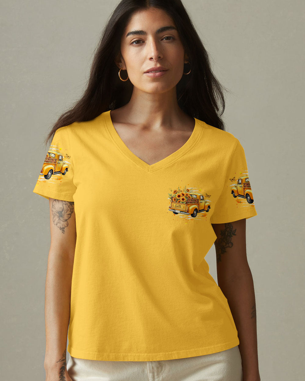 Jesus Take The Wheel Sunflower Women's All Over Print Shirt - Yhhg2601261
