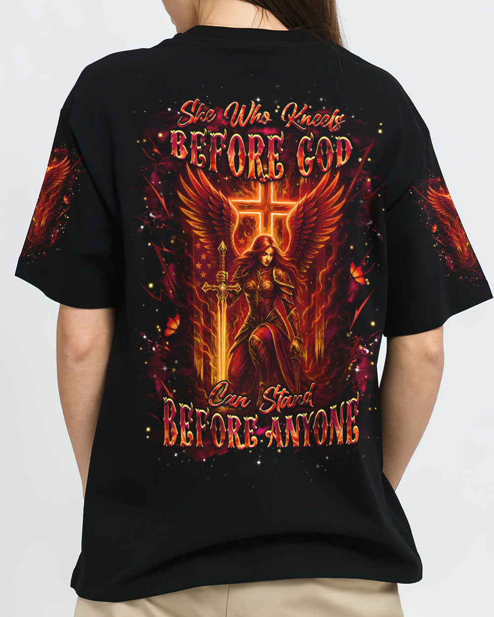 She Who Kneels Before God Women's All Over Print Shirt - Yhhg3107253