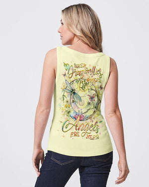 When Dragonflies Appear Angels Are Near Women's All Over Print Shirt - Yhhg3112243