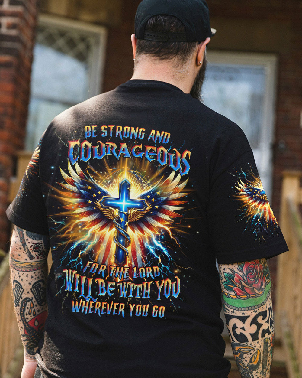 Be Strong And Courageous Men's All Over Print Shirt - Yhhn0401242