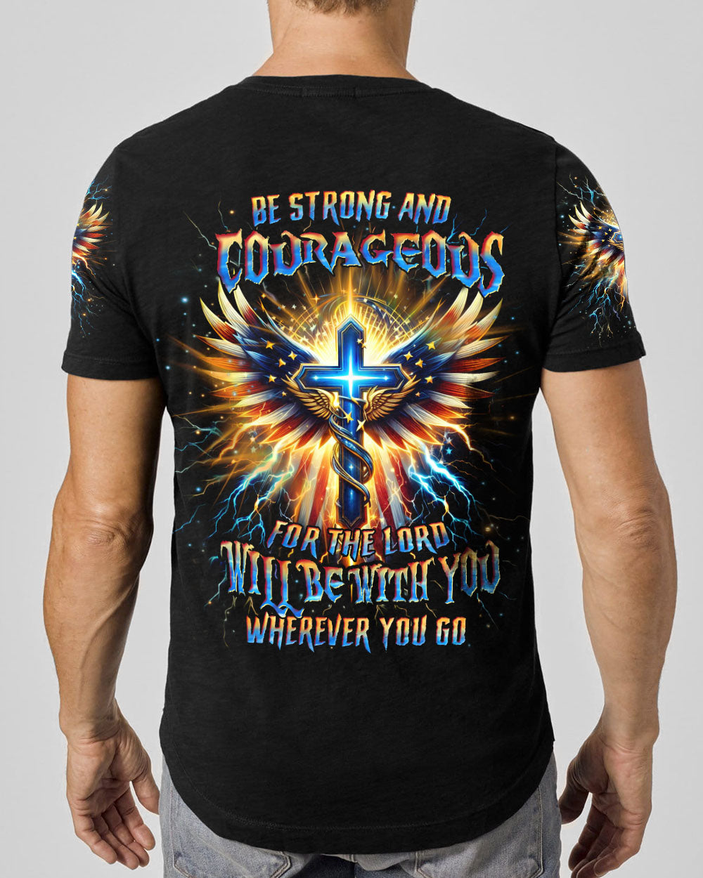 Be Strong And Courageous Men's All Over Print Shirt - Yhhn0401242