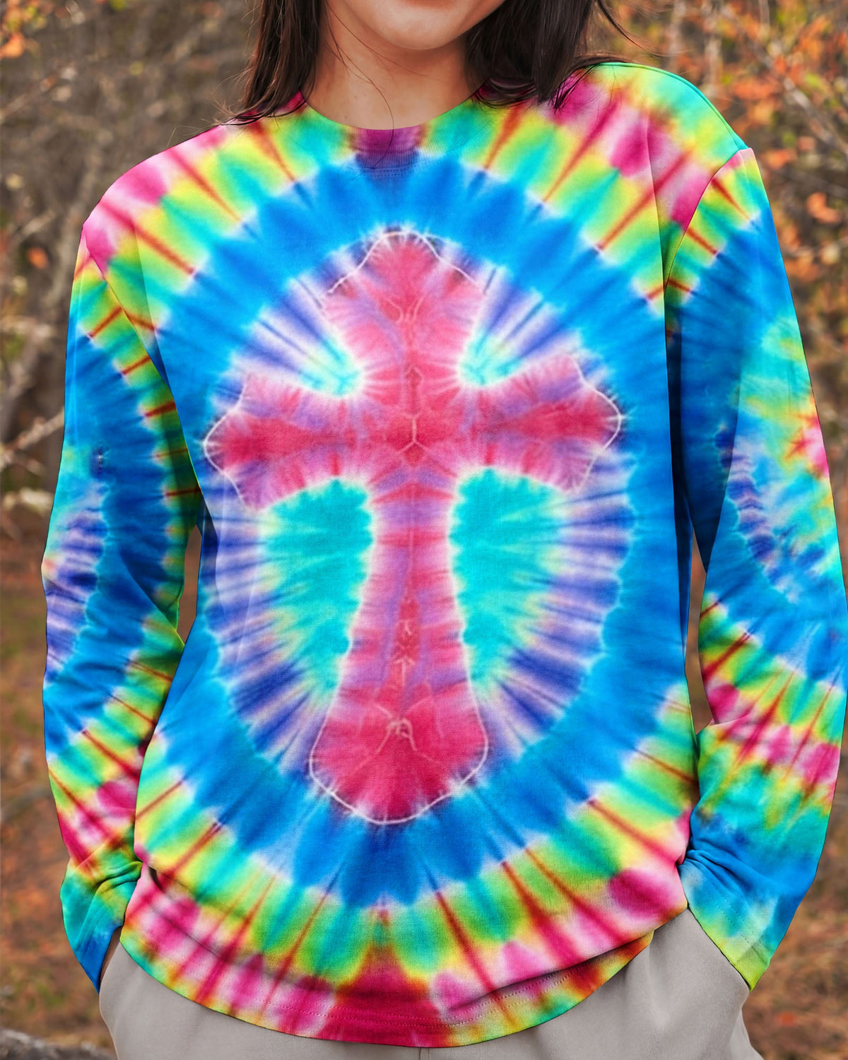 Colorful Swirl Cross Women's All Over Print Shirt - Yhhn0601263