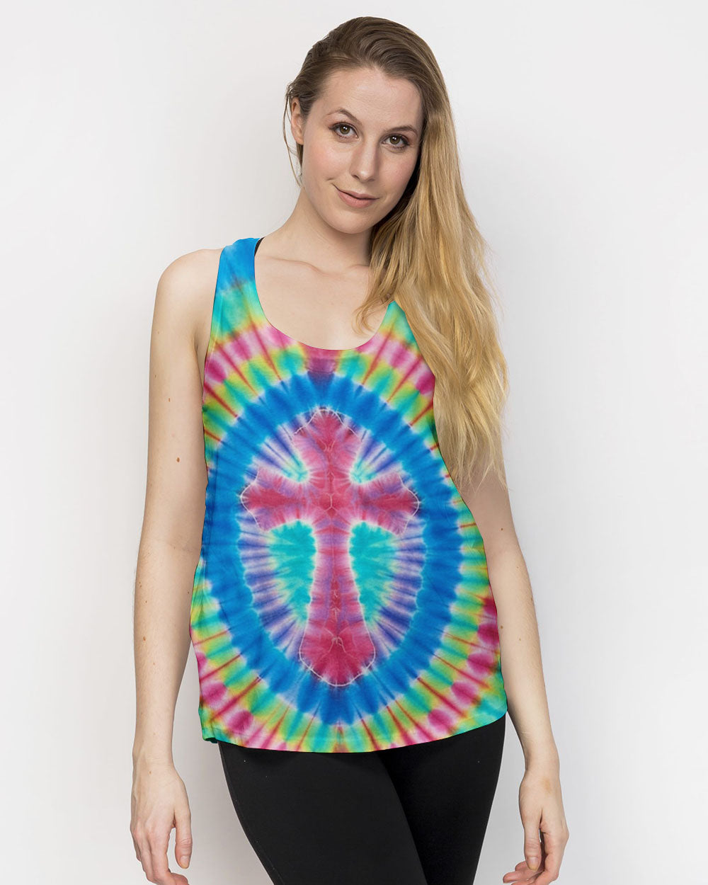 Colorful Swirl Cross Women's All Over Print Shirt - Yhhn0601263