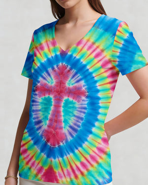Colorful Swirl Cross Women's All Over Print Shirt - Yhhn0601263