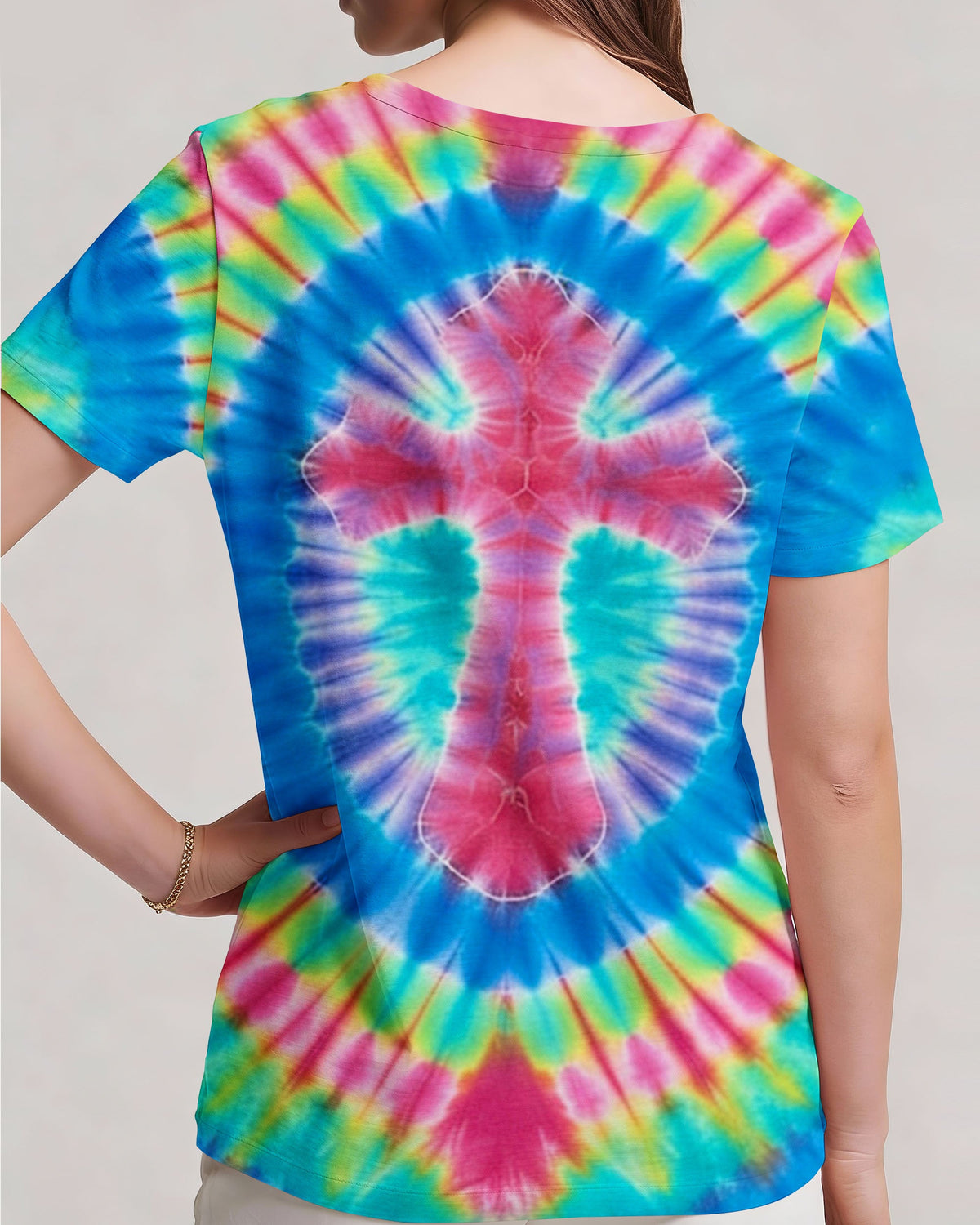 Colorful Swirl Cross Women's All Over Print Shirt - Yhhn0601263