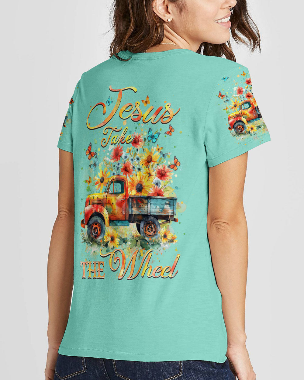 Jesus Take The Wheel Women's All Over Print Shirt - Yhhn1603241