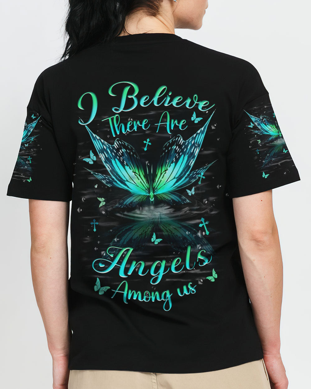 I Believe There Are Angels Among Us Women's All Over Print Shirt - Yhhn2401252