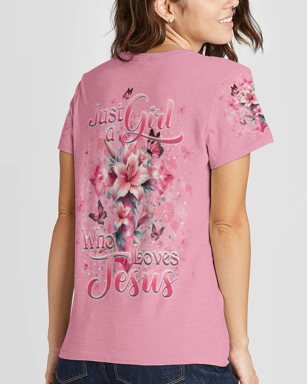 Just A Girl Who Loves Jesus Women's All Over Print Shirt - Yhkd0102241