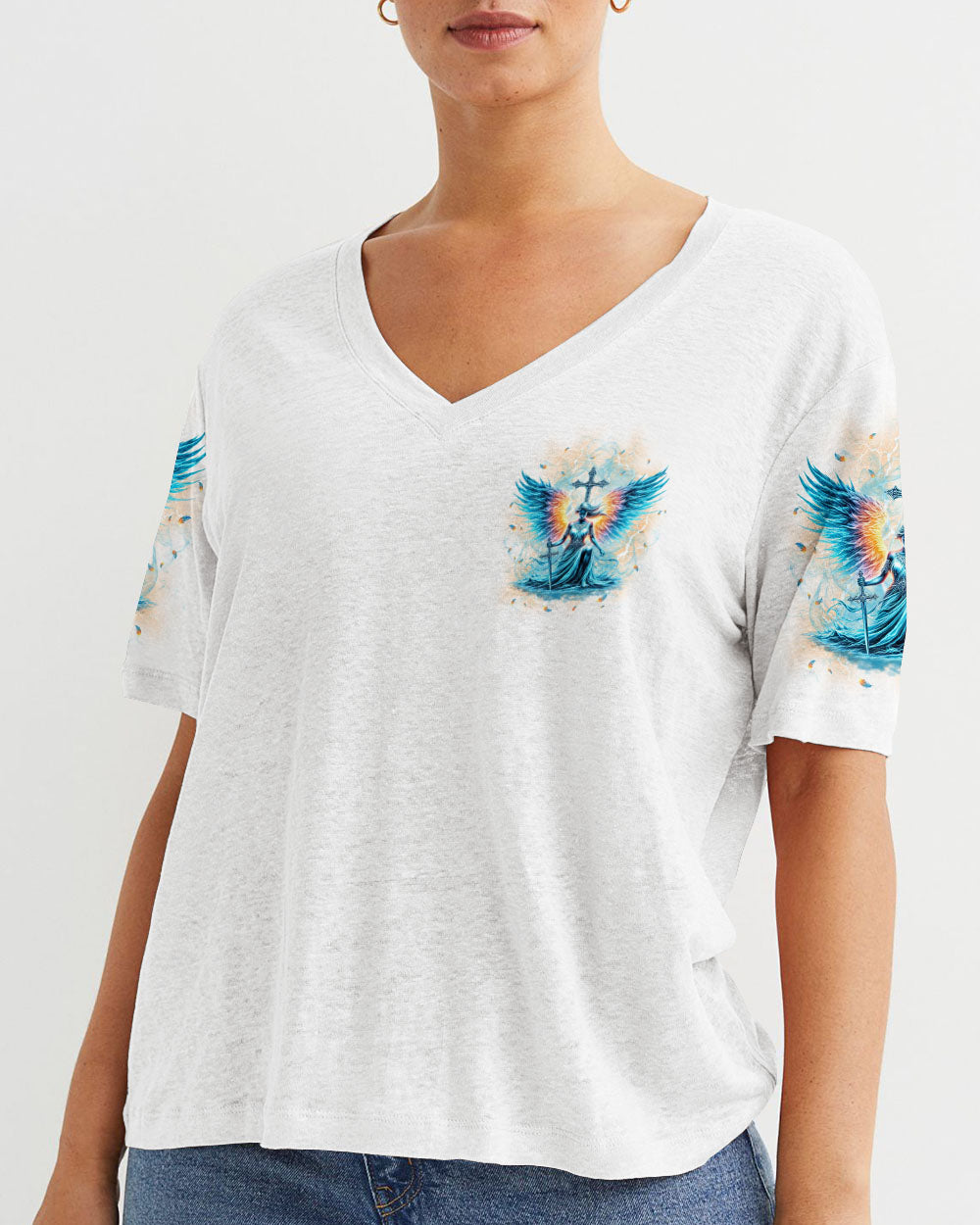 She Who Kneels Before God Women's All Over Print Shirt - Yhkd0301243