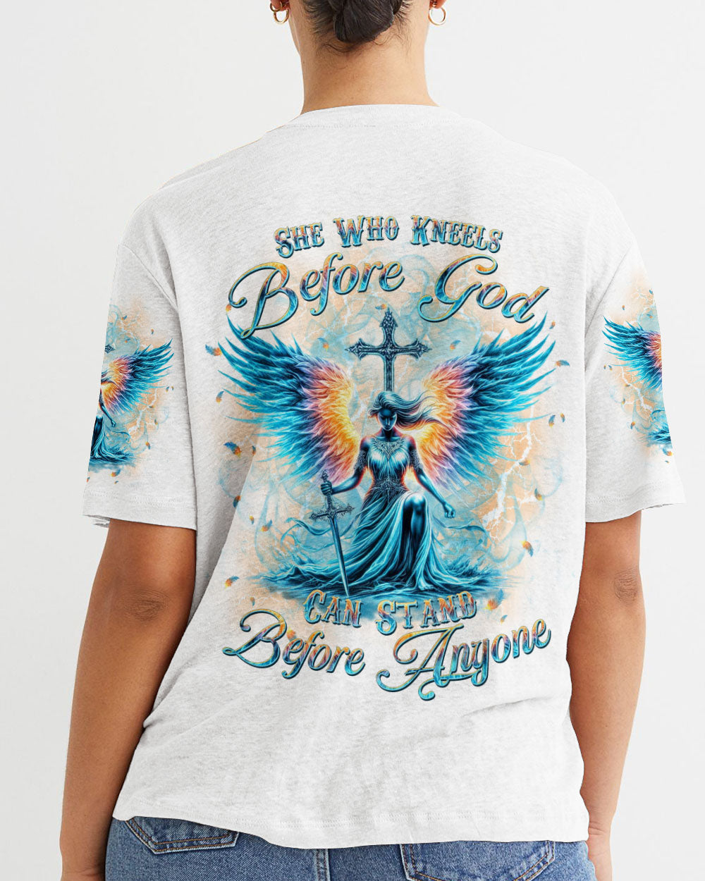 She Who Kneels Before God Women's All Over Print Shirt - Yhkd0301243