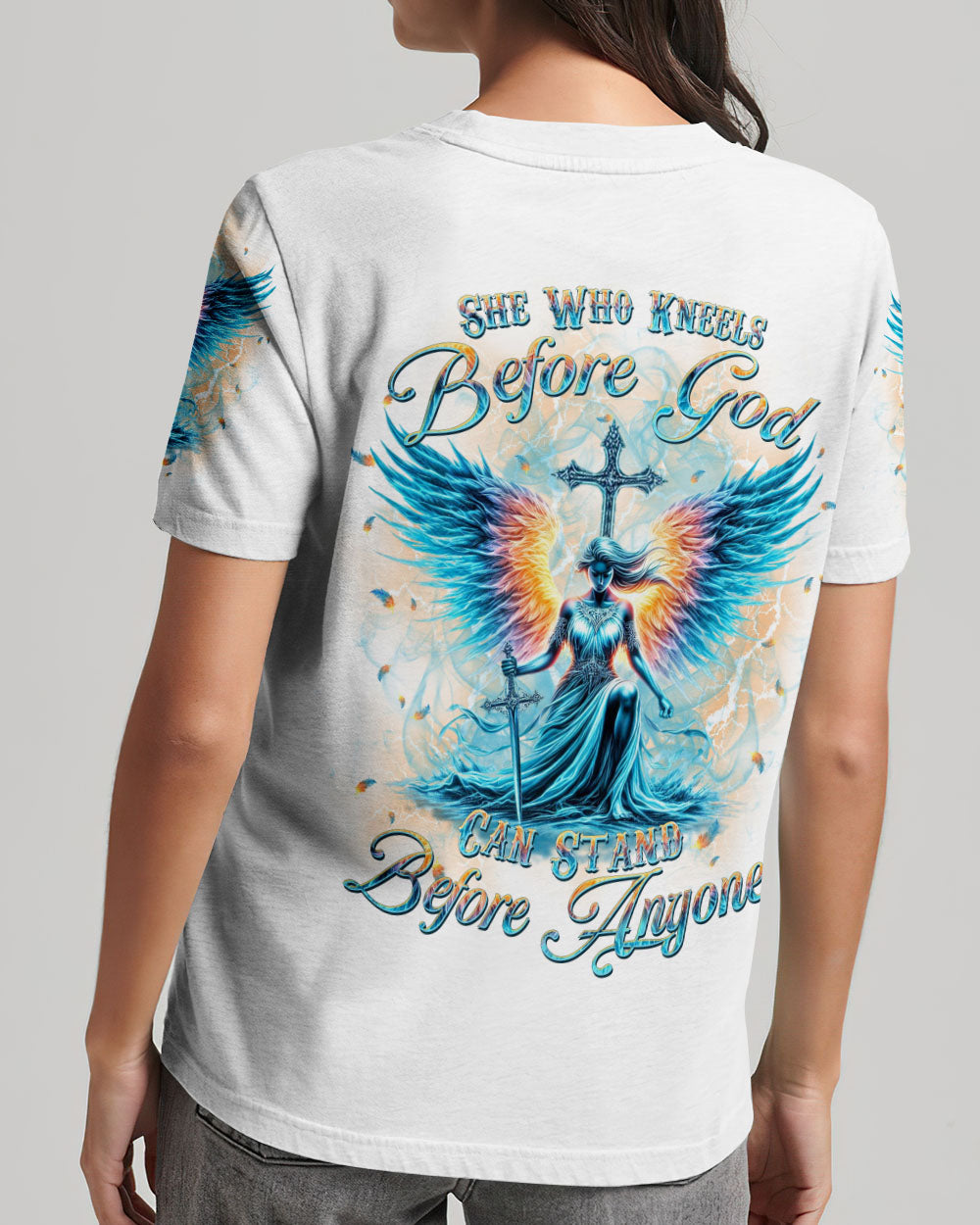 She Who Kneels Before God Women's All Over Print Shirt - Yhkd0301243