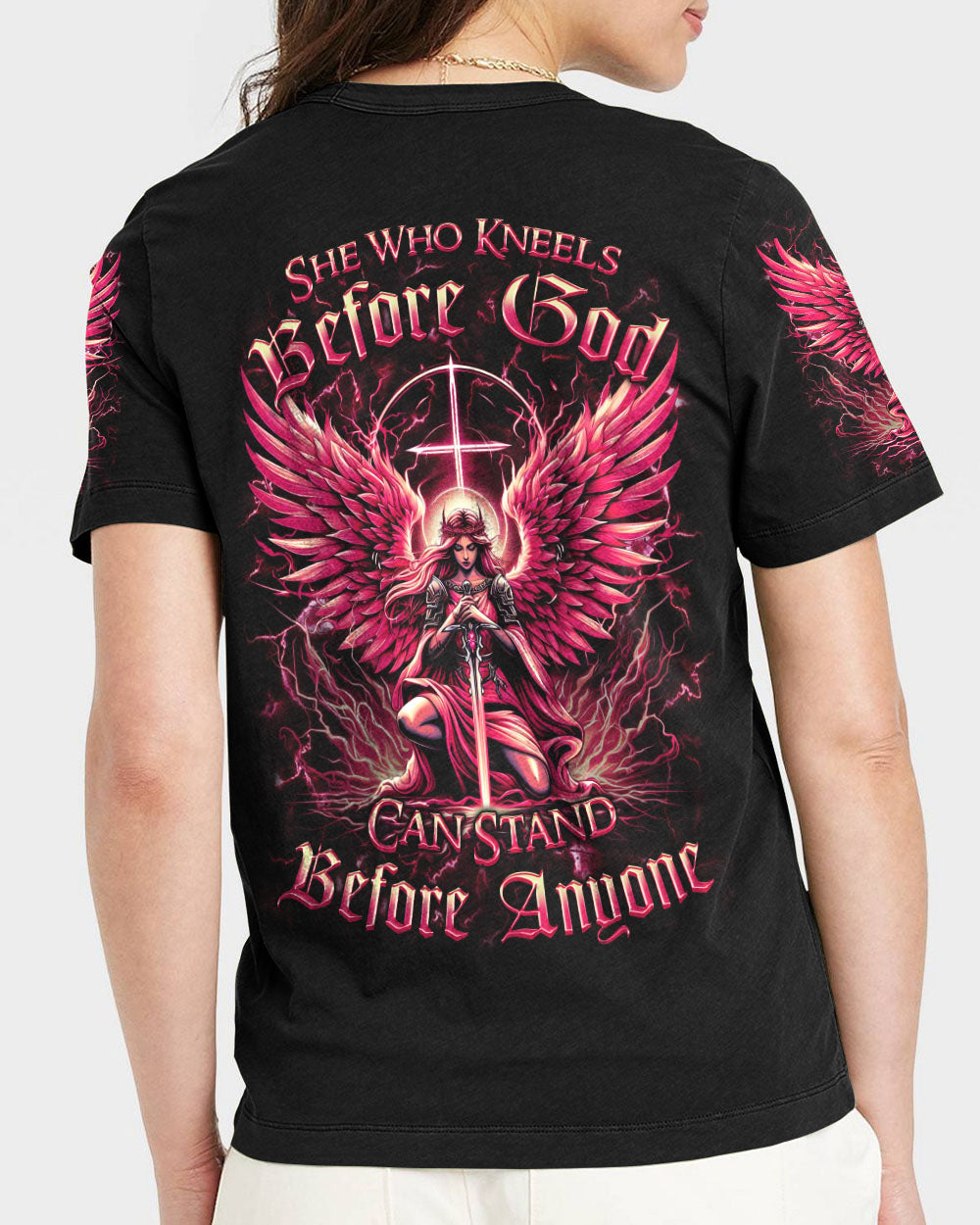 She Who Kneels Before God Women's All Over Print Shirt - Yhkd0304244