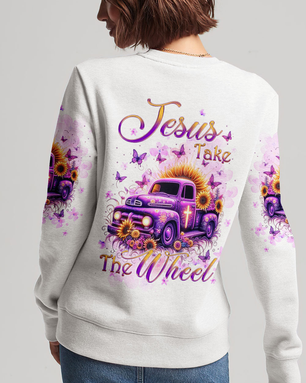 Jesus Take The Wheel Sunflower Women's All Over Print Shirt - Yhkd1502241