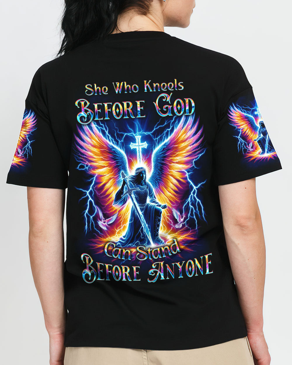She Who Kneels Before God Women's All Over Print Shirt - Yhkd1901242