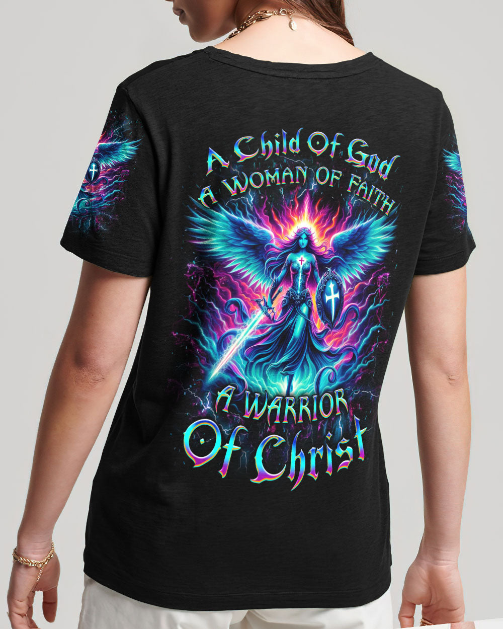 A Child Of God A Woman Of Faith Women's All Over Print Shirt - Yhkd2003241