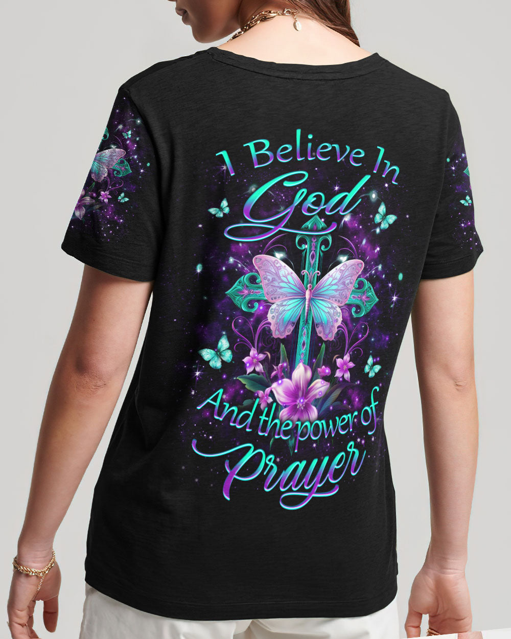 I Believe In God Women's All Over Print Shirt - Yhkd2201242