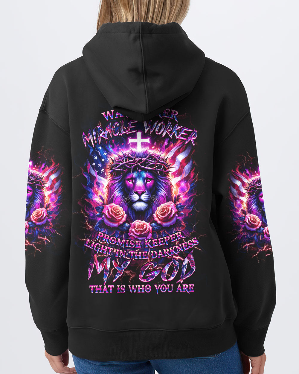 Way Maker Miracle Worker Cross Lion Women's All Over Print Shirt - Yhkd2205242