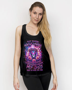 Way Maker Miracle Worker Cross Lion Women's All Over Print Shirt - Yhkd2205242