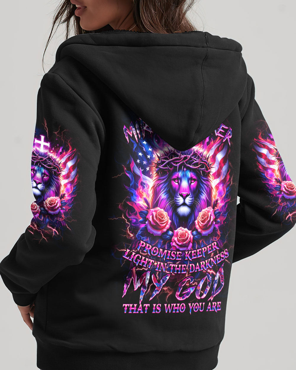 Way Maker Miracle Worker Cross Lion Women's All Over Print Shirt - Yhkd2205242