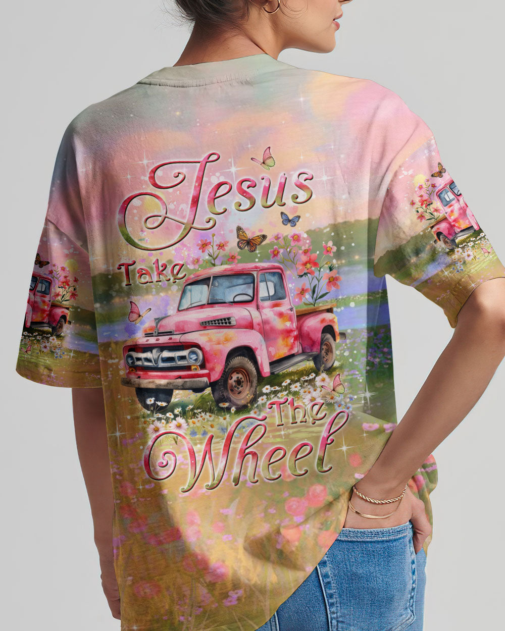 Jesus Take The Wheel Women's All Over Print Shirt - Yhkd3005244
