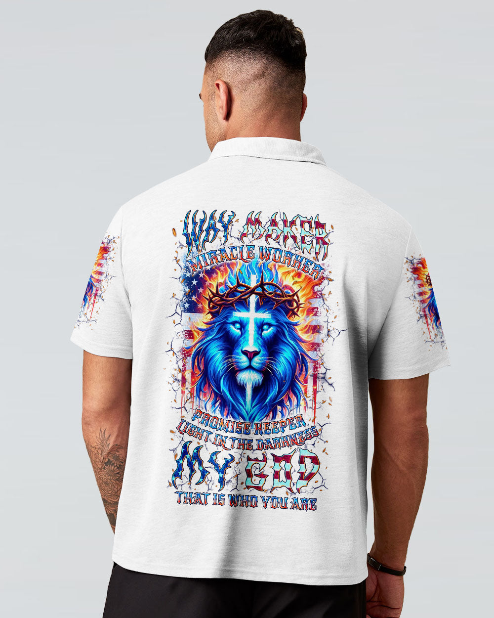 Way Maker Miracle Worker Cross Lion Men's All Over Print Shirt - Yhln0306244