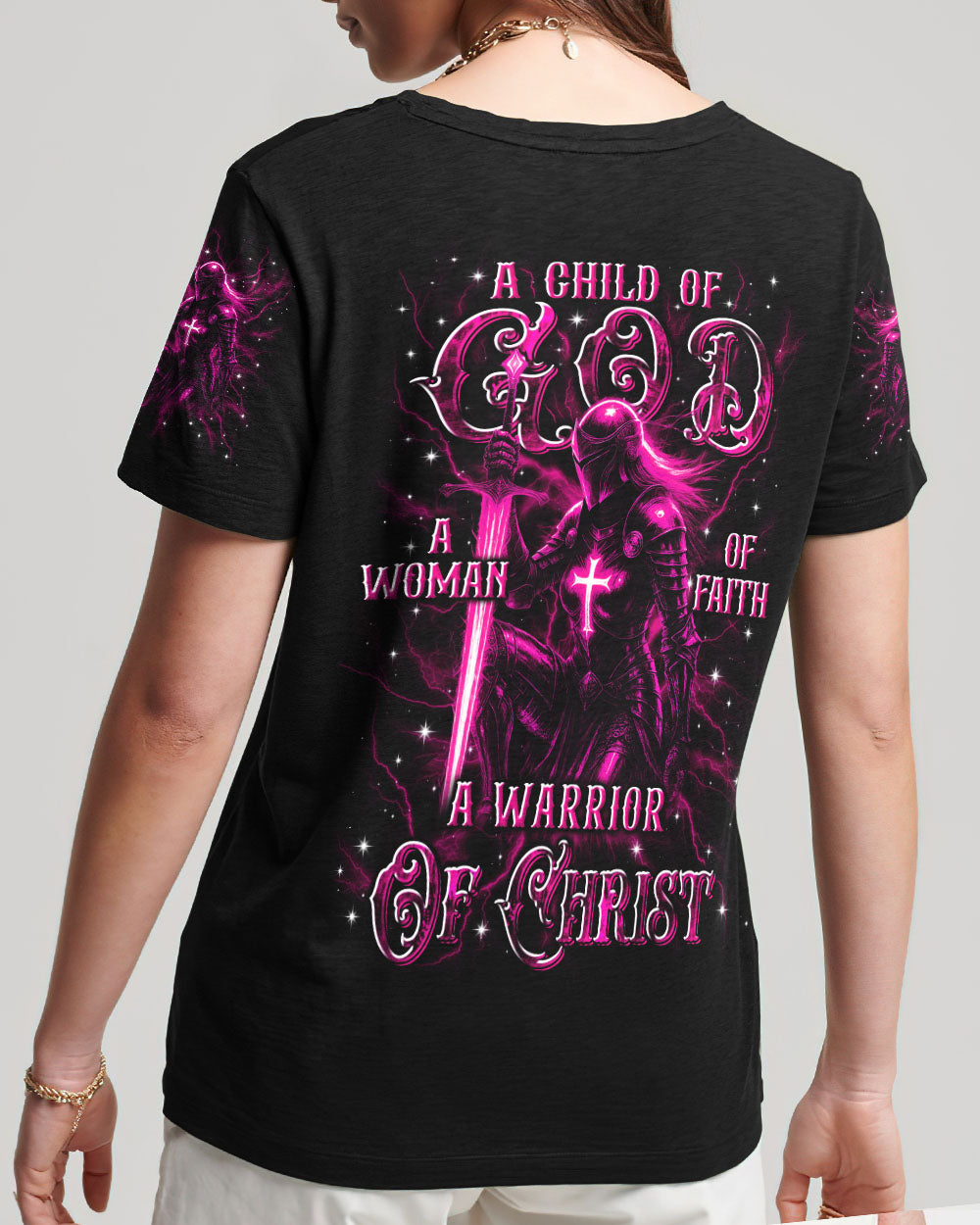 A Child Of God A Woman Of Faith Women's All Over Print Shirt - Yhln0310254