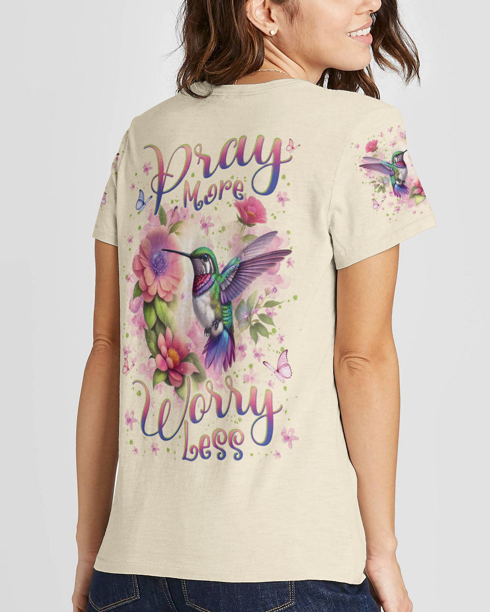 Pray More Worry Less Women's All Over Print Shirt - Yhln1101242