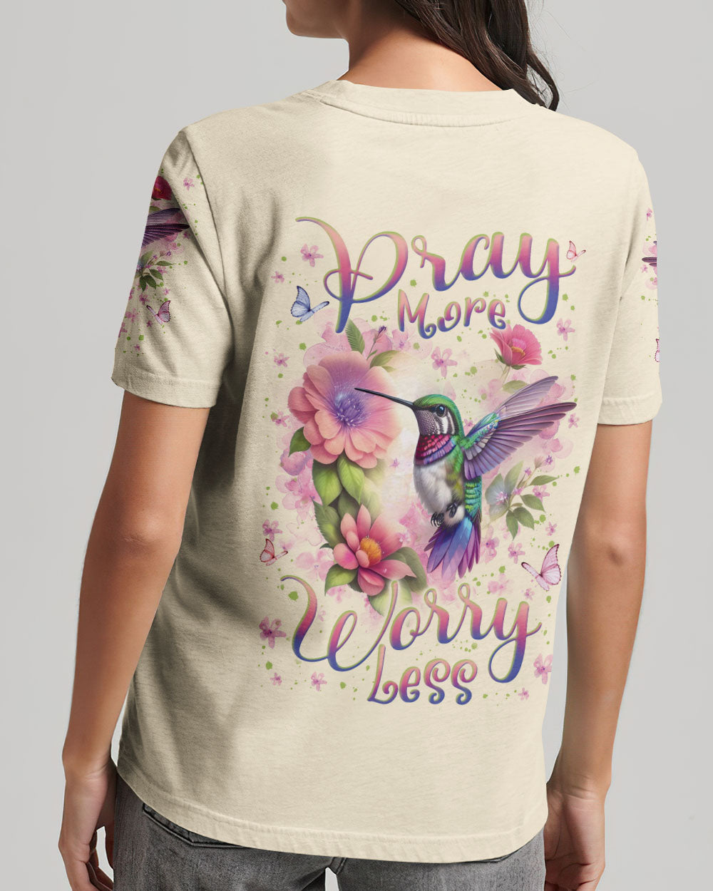 Pray More Worry Less Women's All Over Print Shirt - Yhln1101242