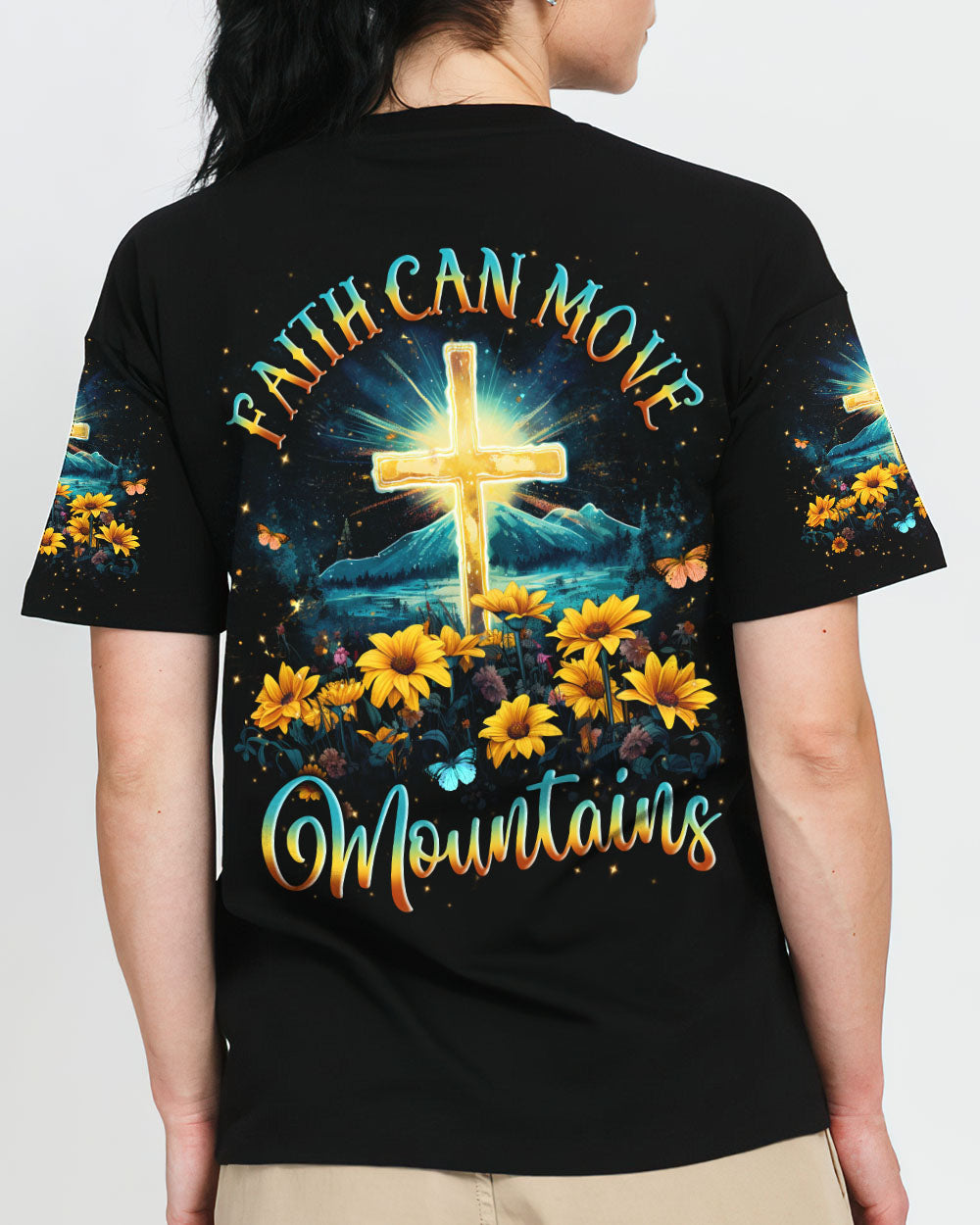 Faith Can Move Mountains Women's All Over Print Shirt - Yhln1310232