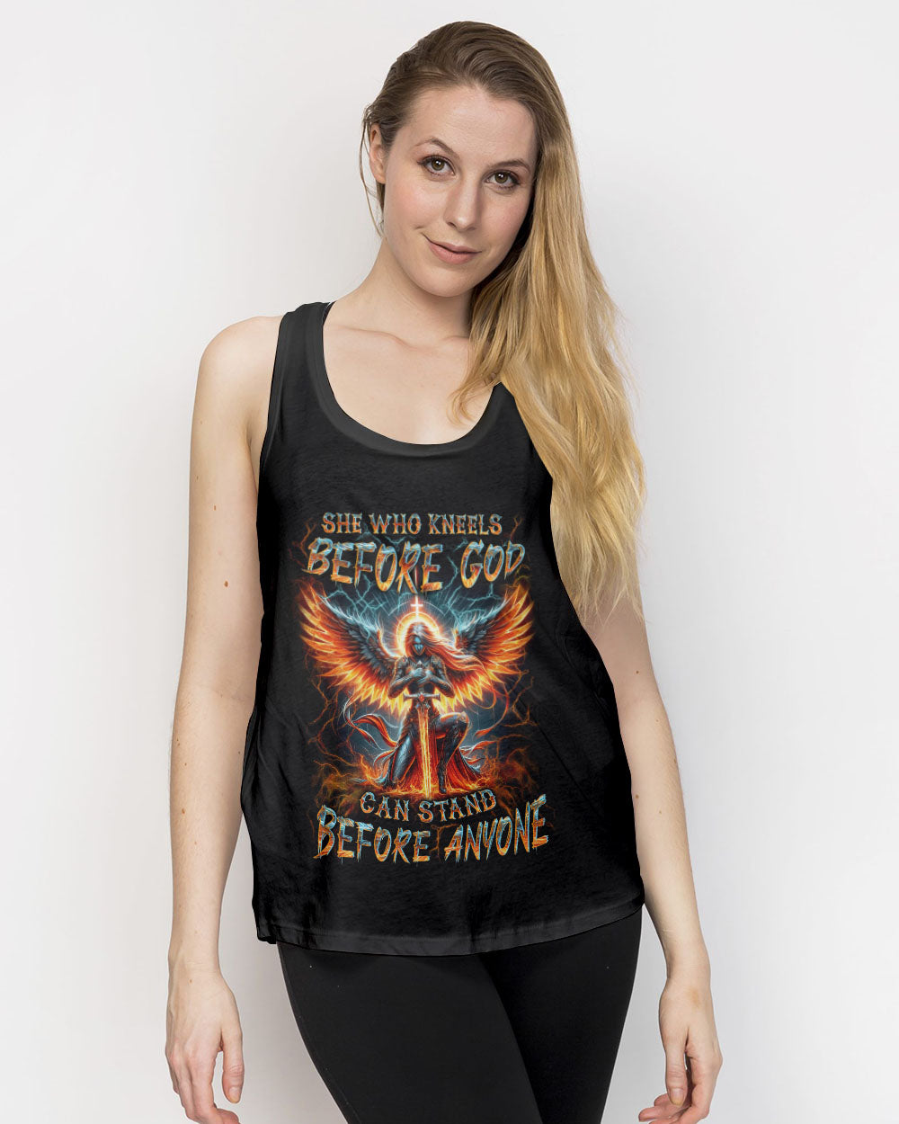 She Who Kneels Before God Warrior Women's All Over Print Shirt - Yhln1602242