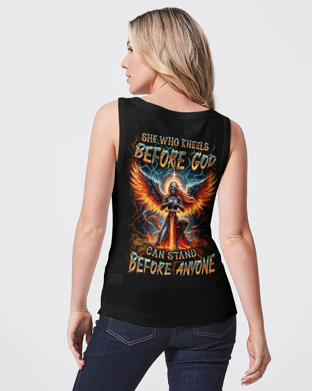 She Who Kneels Before God Warrior Women's All Over Print Shirt - Yhln1602242