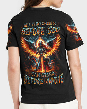 She Who Kneels Before God Warrior Women's All Over Print Shirt - Yhln1602242