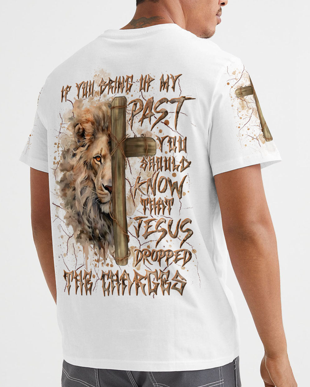 Jesus Dropped The Charges Lion Men's All Over Print Shirt - Yhln2308242