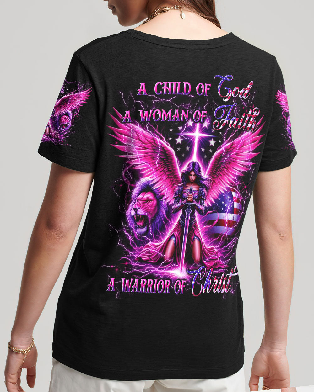 A Child Of God A Woman Of Faith Women's All Over Print Shirt - Yhln2611242