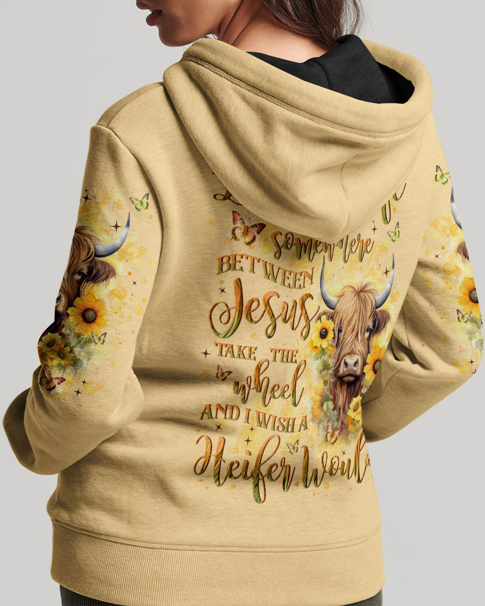 Living Life Somewhere Between Jesus Heifer Women's All Over Print Shirt - Yhln2702242