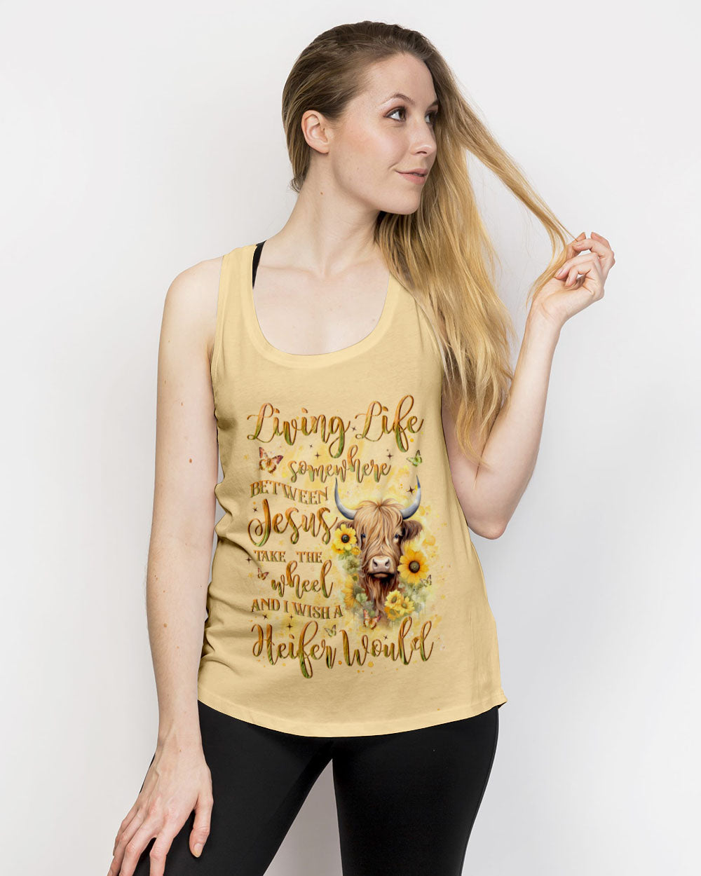 Living Life Somewhere Between Jesus Heifer Women's All Over Print Shirt - Yhln2702242