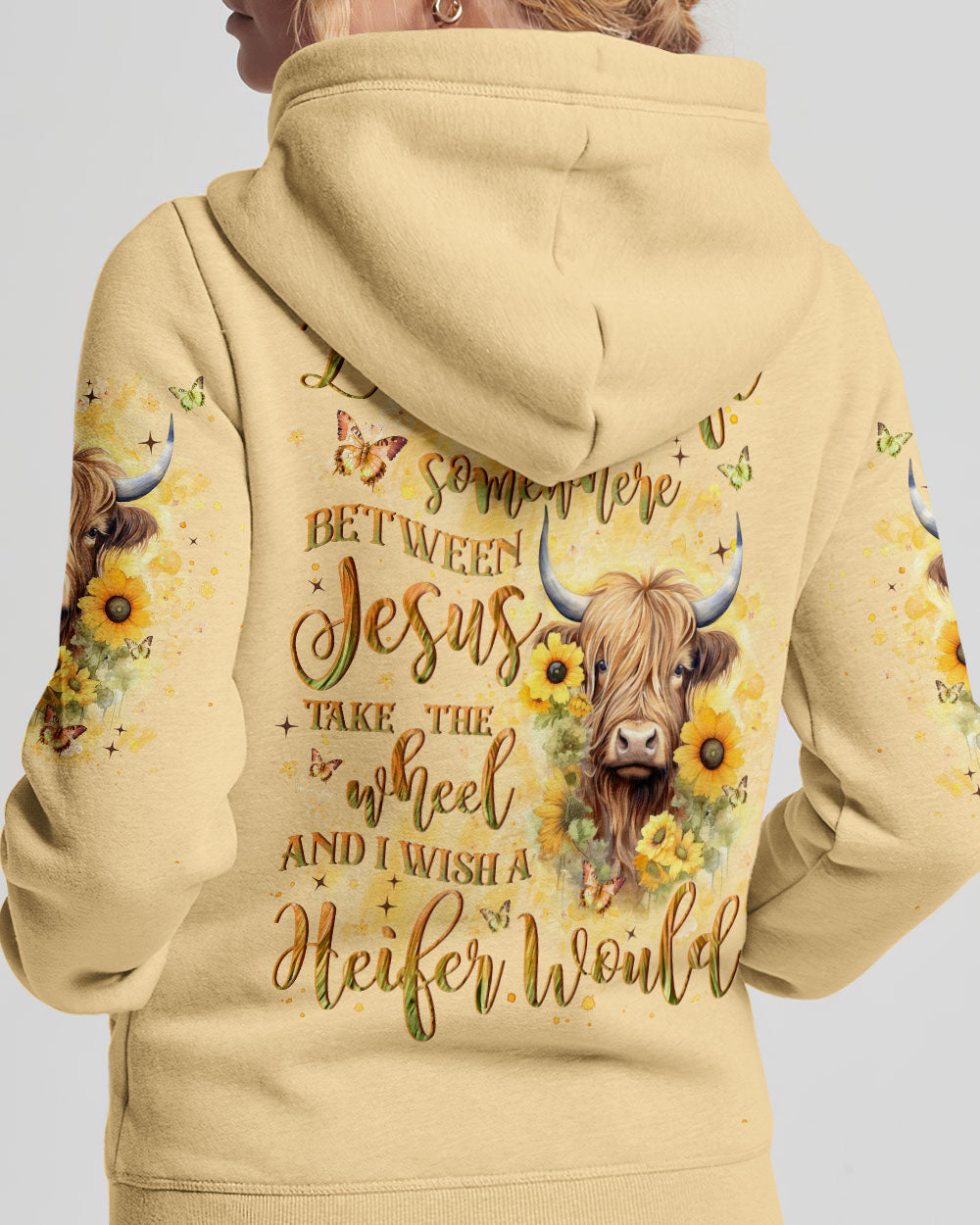 Living Life Somewhere Between Jesus Heifer Women's All Over Print Shirt - Yhln2702242